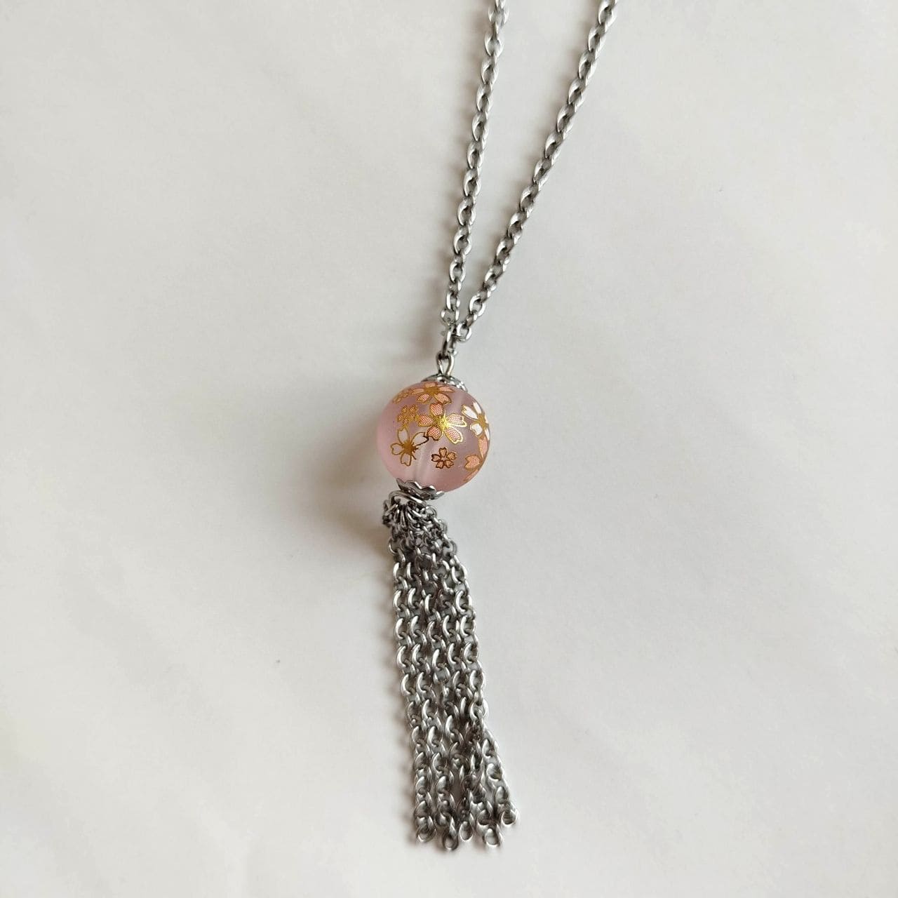Pink Sakura Cascade Necklace - Image 3