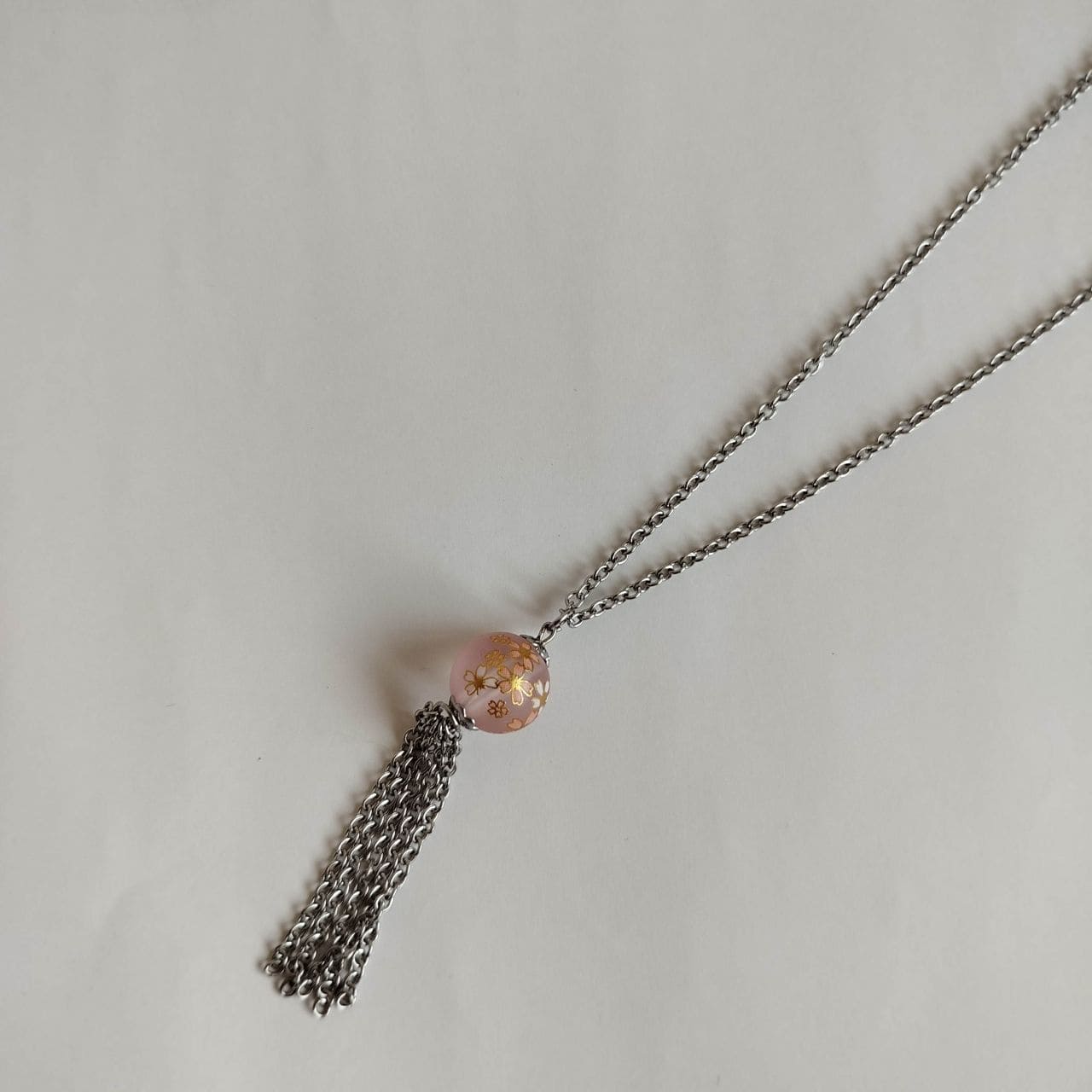 Pink Sakura Cascade Necklace - Image 6