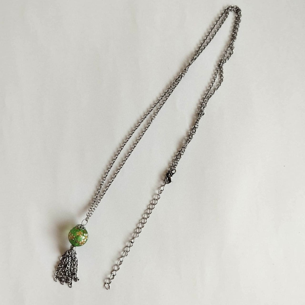 Green Sakura Cascade Necklace - Image 7