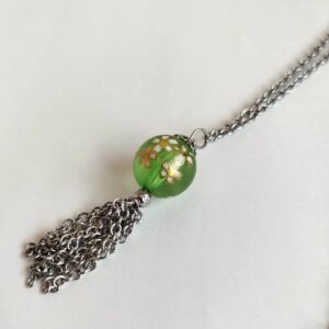 Green Sakura Cascade Necklace