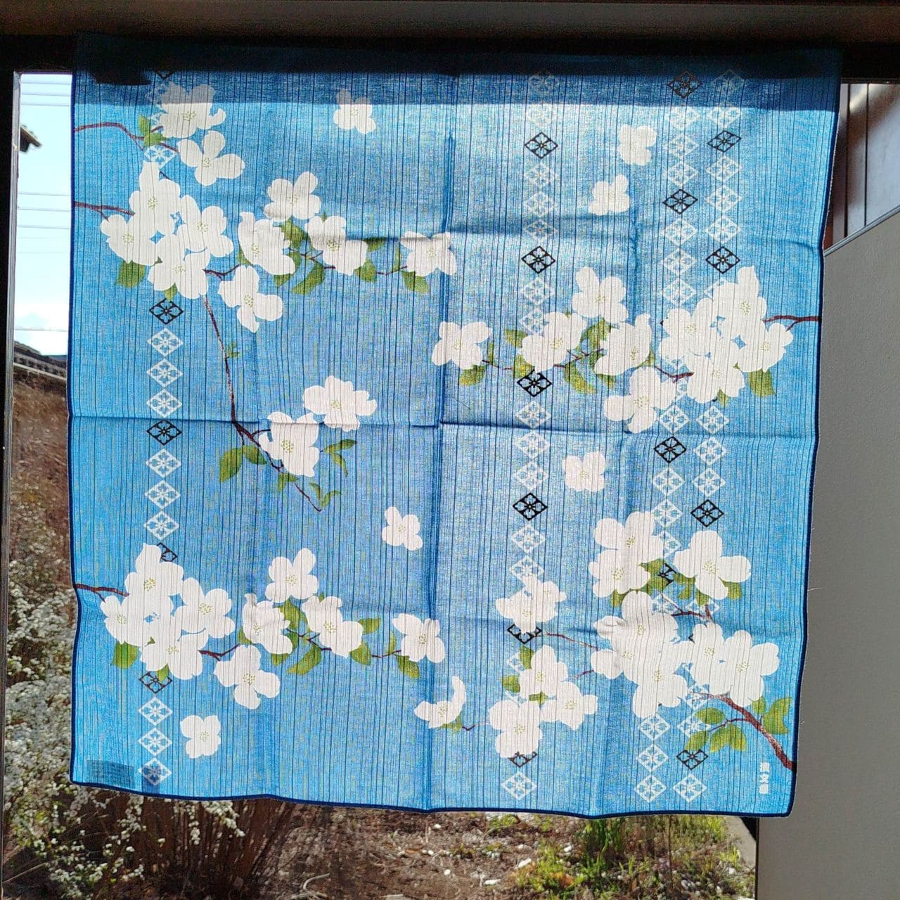 furoshiki wall decoration Japanese fabric art