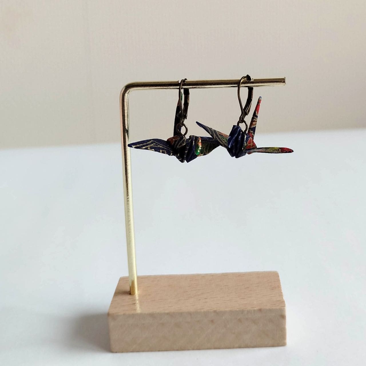 Orecchini Origami Gru -Bru yuzen - immagine 4