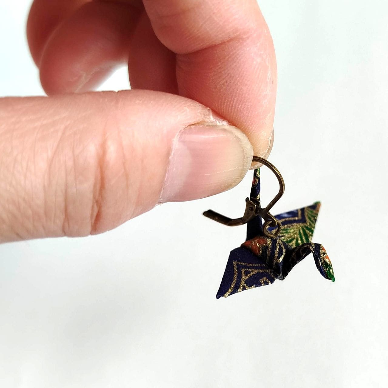 Orecchini Origami Gru -Bru yuzen - immagine 12