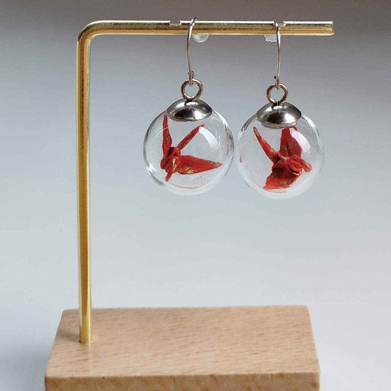 Origami Crane in Glass – Red Nadeshiko Wishes - Image 4