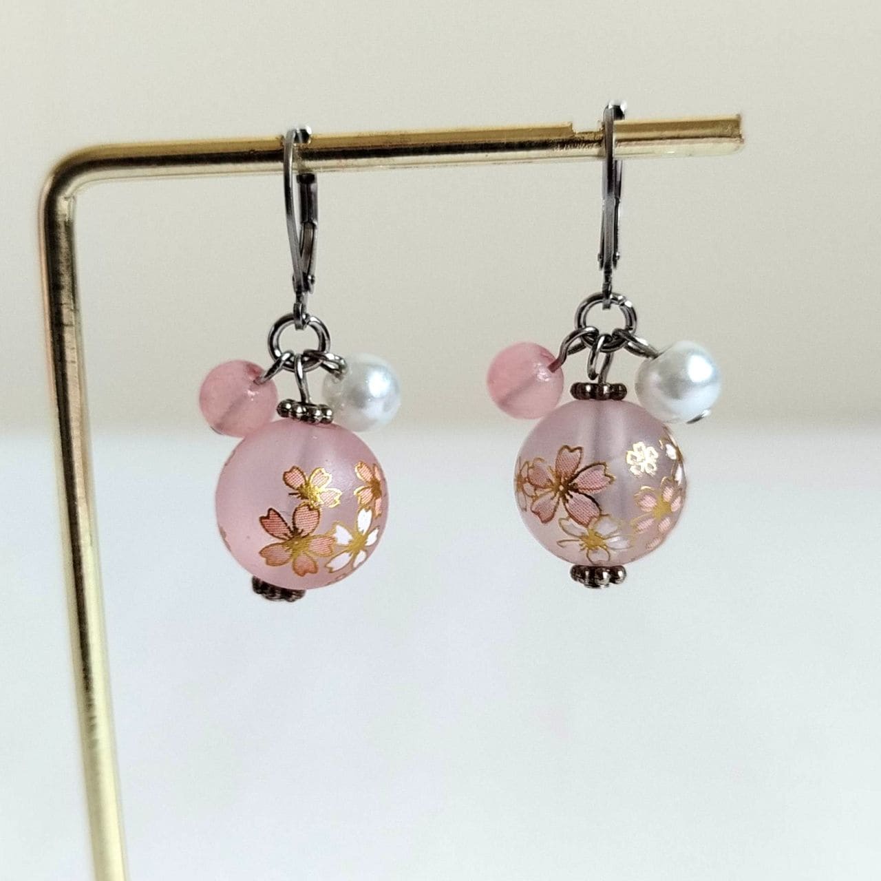 Pink Sakura Bud Earrings - Image 8