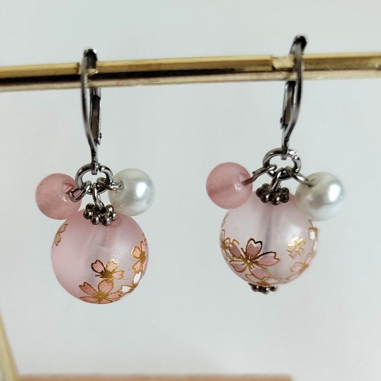 Pink Sakura Bud Earrings - Image 9
