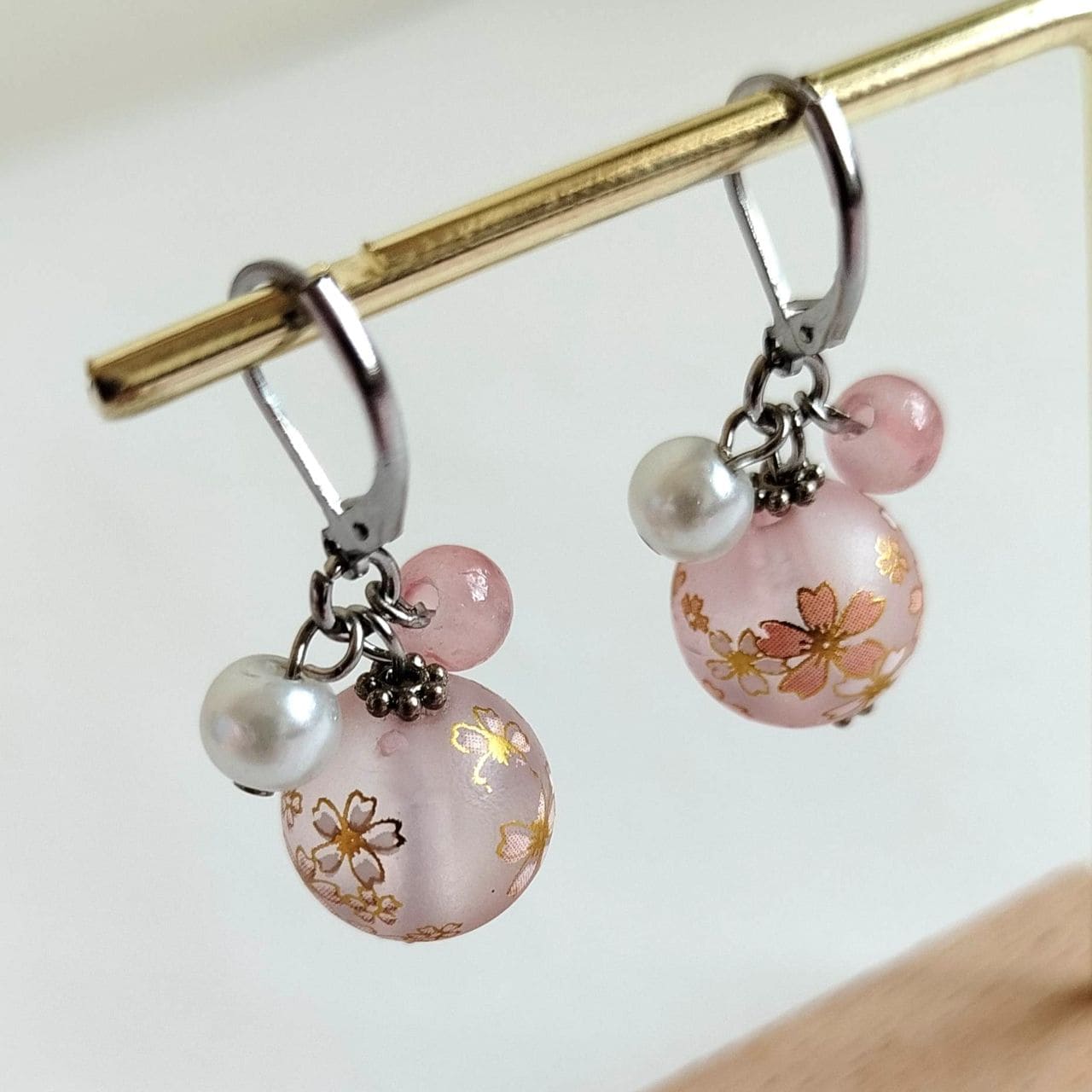 Pink Sakura Bud Earrings - Image 11