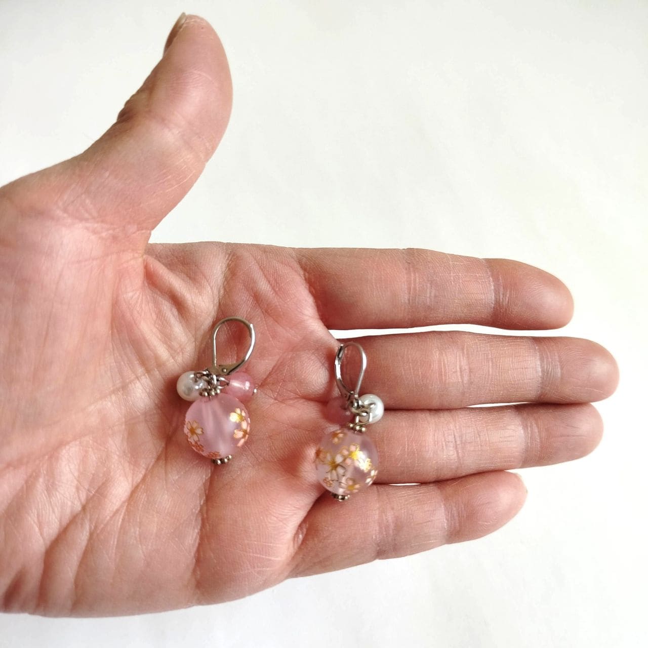 Pink Sakura Bud Earrings - Image 6