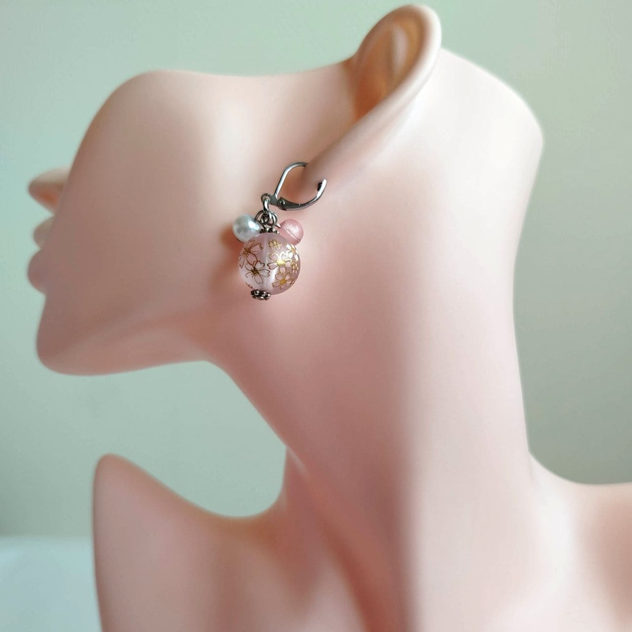 Pink Sakura Bud Earrings - Image 15