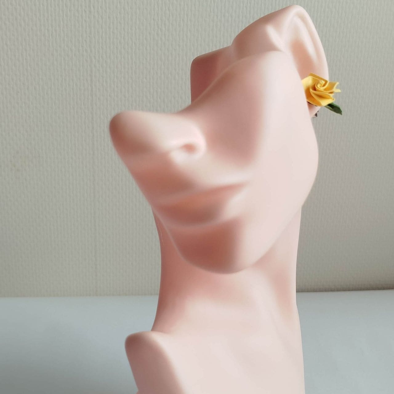 Orecchini Origami Rosa- gialla - immagine 8