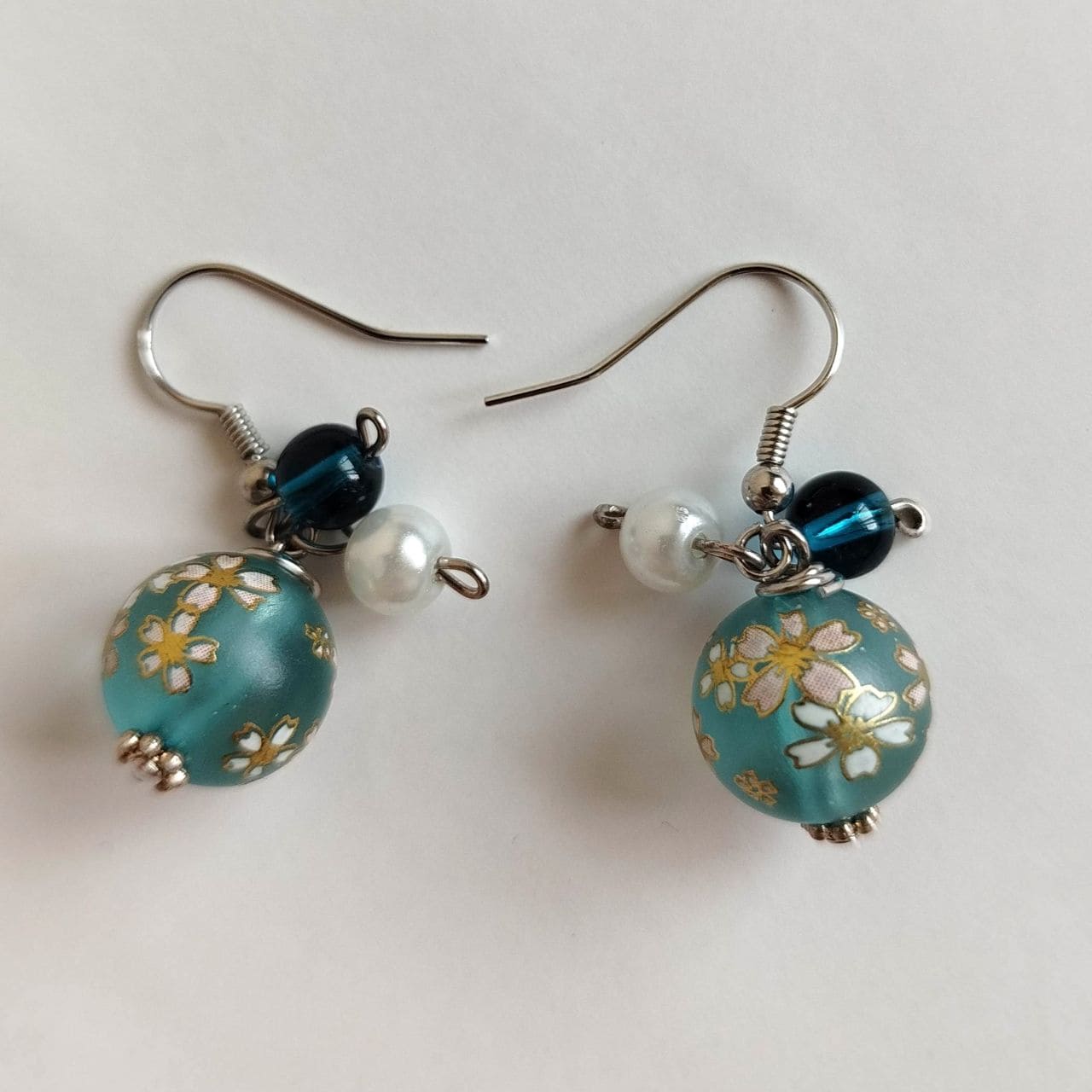 Light Blue Sakura Bud Earrings