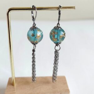 Sakura Cascade Earrings - lightblue