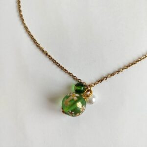 Green Sakura Bud Necklace