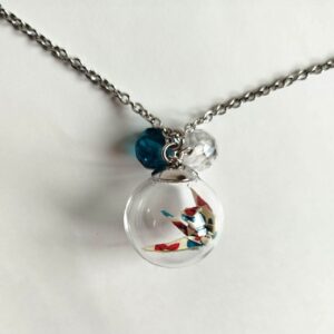 Collana Origami Gru in sfera- Carta varese